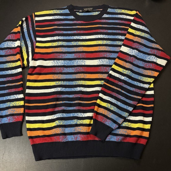 Riscatto Other - Vintage Riscatto Multicolor Knit Sweater Made In Italy Size M Cotton AndAcrylic